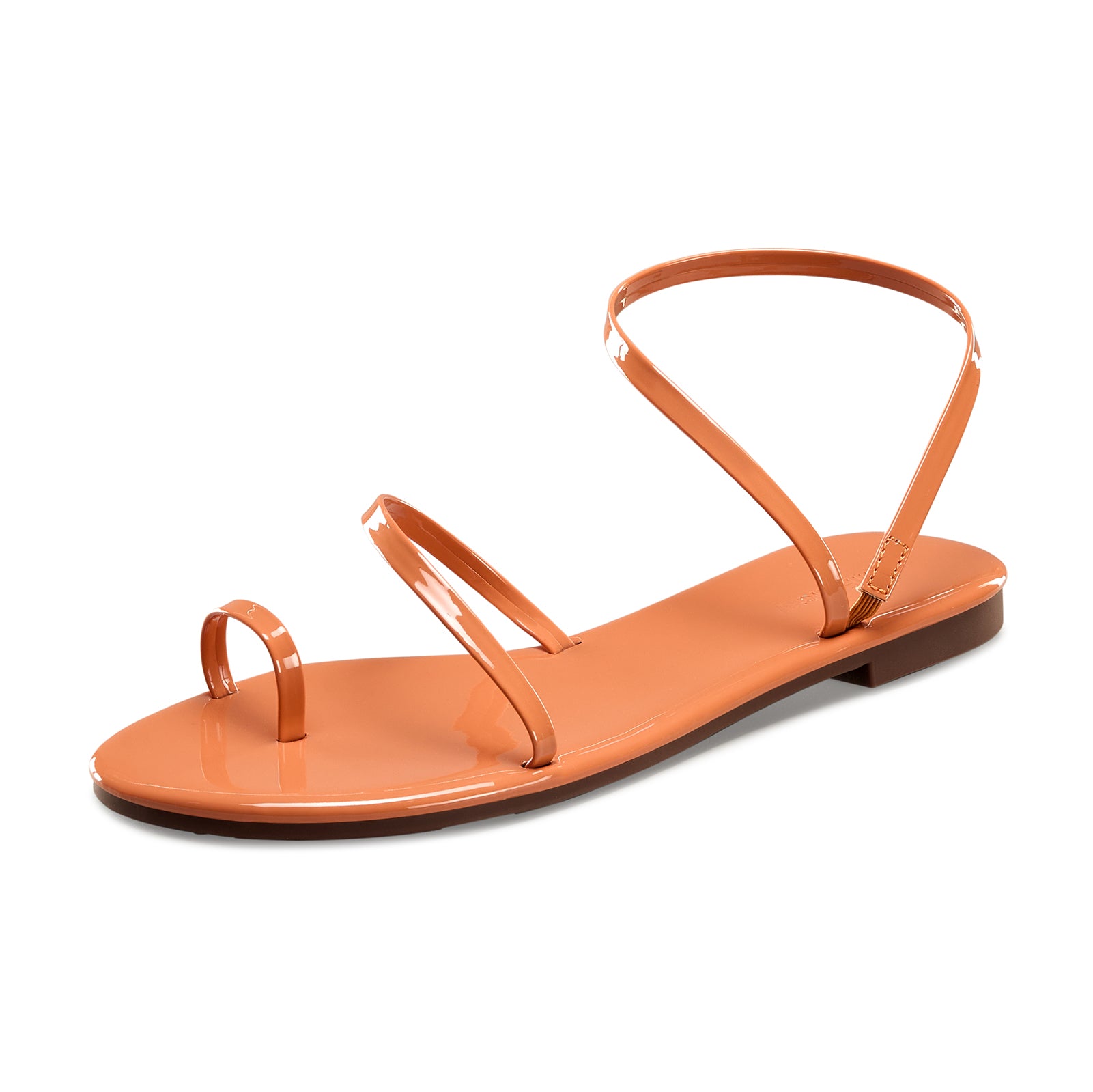 Strappy Sandals for Women Dressy Greek Sandals Flat Sandals for Women Comfortable Beach Sandals Casual Slip-On Shoes
