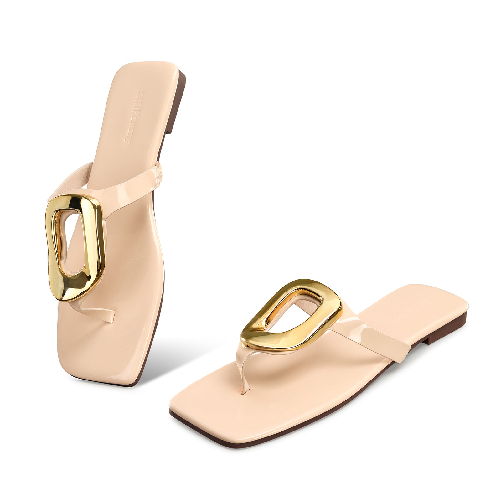 dressy flat sandals #Beige