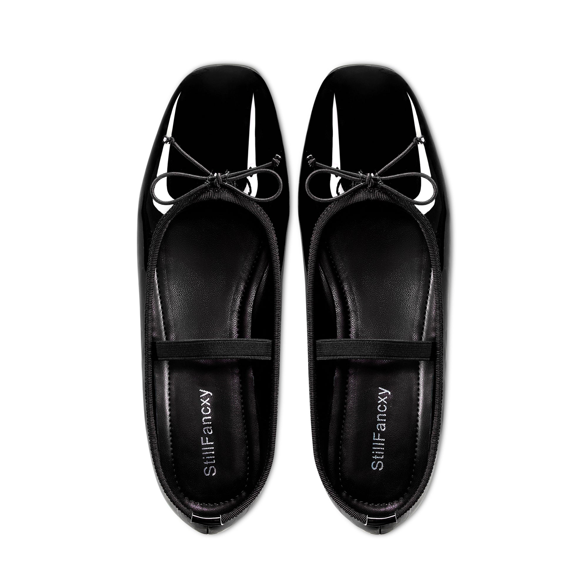 Ballet Flats with Bow Square Toe Ballerina Flats Slip on Bowknot Flat Shoes for Women Dressy Comfortable