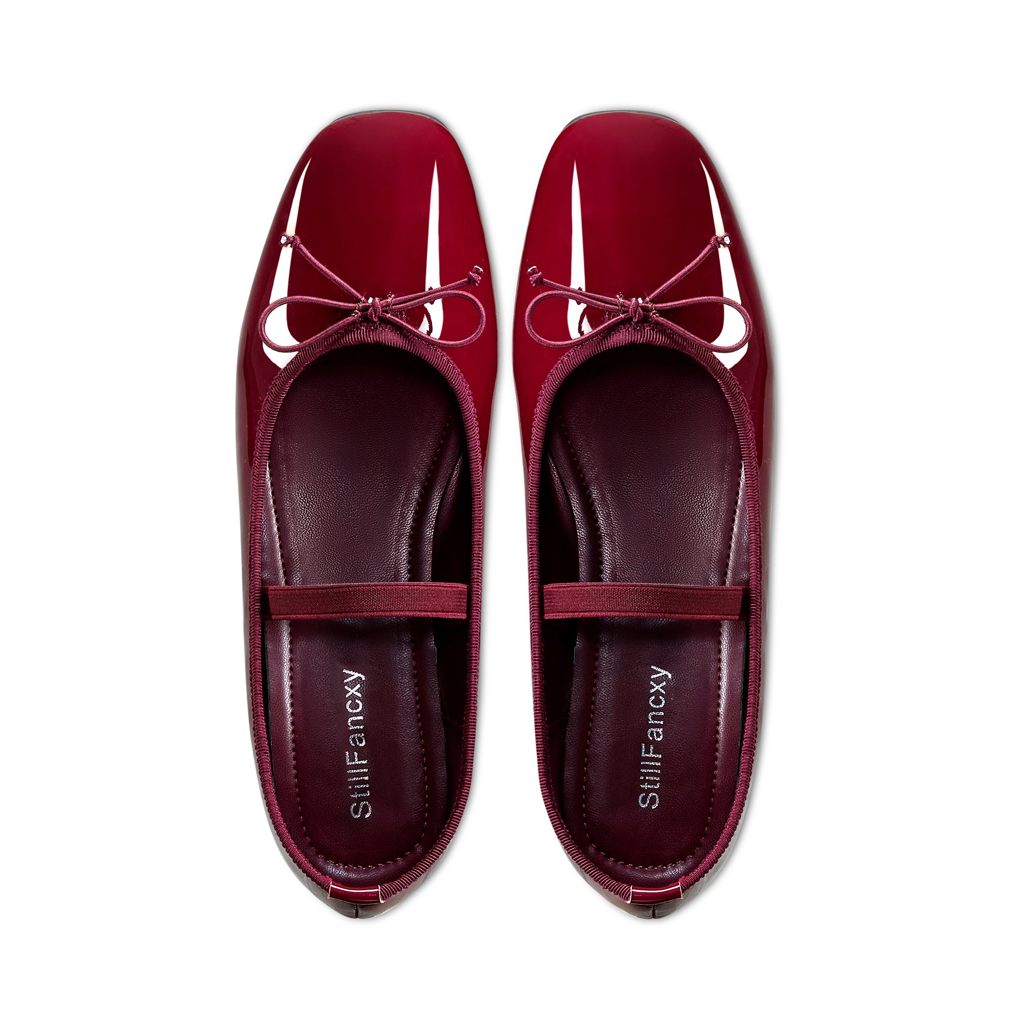 Ballet Flats with Bow Square Toe Ballerina Flats Slip on Bowknot Flat Shoes for Women Dressy Comfortable